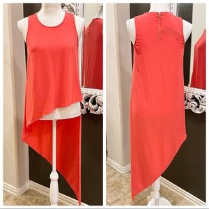 BEBE High Low Asymmetrical Tank Top Tunic Blouse XXS